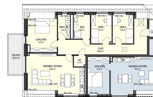 Foto - 3 12 Zimmer mit Balkon - 970,00&nbsp;EUR Kaltmiete, ca.&nbsp; 103,72&nbsp;m&sup2;