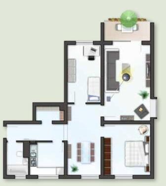 Foto - Helle 3,5-Zimmer-Wohnung mit Weitblick in LU-Maudach