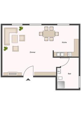 Foto - Helle geräumige 1-Raum-Wohnung in Staßfurt zu vermieten