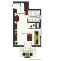 Helle 1 Zimmer-Wohnung m. Balkon, 36m² , 1 OG - Konstanz Konstanz-Fürstenberg