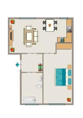 Foto - 1 Zimmer Etagenwohnung zur Miete in Bochum