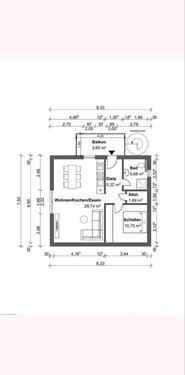 Foto - Dachgeschoss Wohnung - 900,00&nbsp;EUR Kaltmiete, ca.&nbsp; 55,00&nbsp;m&sup2;