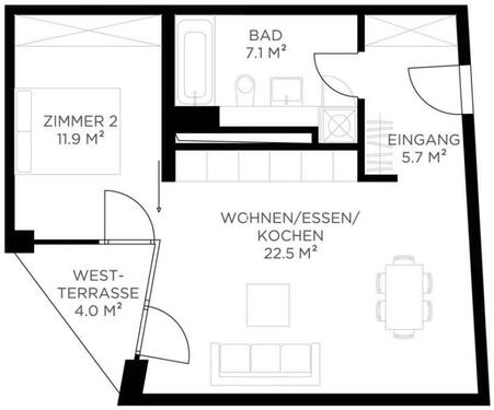 Foto - 1.5 Zimmer Etagenwohnung zur Miete in Berlin