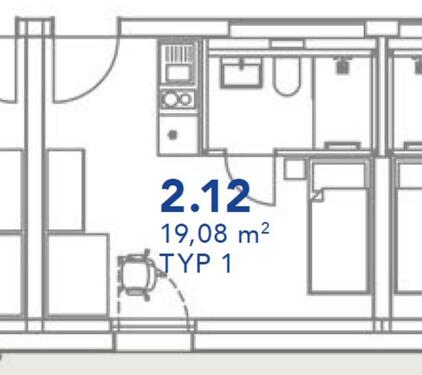 Foto - 1 Zimmer Etagenwohnung zur Miete in Erlangen