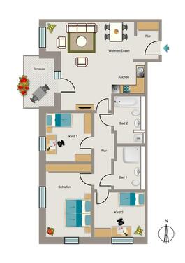 Foto - 4 Zimmer Etagenwohnung zur Miete in Sankt Augustin