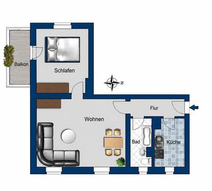 Foto - Nachmieter für 2-Zimmer-Wohnung in Berlin-Britz -50 m²- 637€ warm