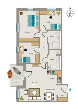 Foto - 4 Zimmer Etagenwohnung zur Miete in Sankt Augustin