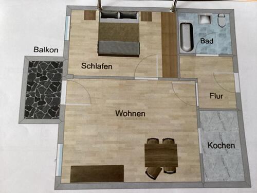 Foto - 2 Zimmer Etagenwohnung zur Miete in Buchloe