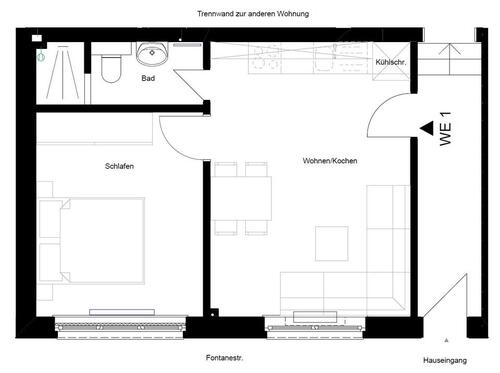 Foto - Schöne barrierefreie 2-Zimmer-Erdgeschosswohnung (Whg. 1)