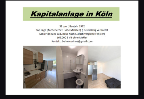 Foto - Kapitalanlage - 32qm Wohnung in Köln Lindenthal