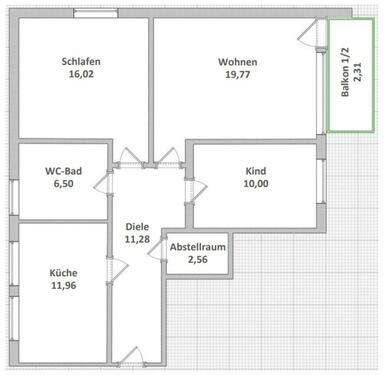 Foto - 3 Zimmer Etagenwohnung zum Kaufen in Geretsried