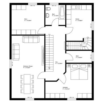 Foto - 6 Zimmer Etagenwohnung zur Miete in Osterholz-Scharmbeck