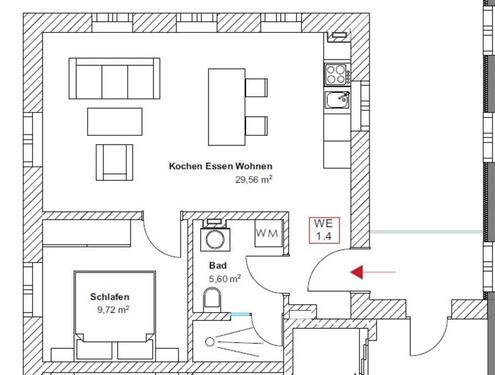 Foto - Helle 2-Zimmer-Wohnung im Herzen von Schrobenhausen