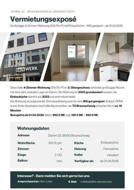 Foto - 4 Zimmer Etagenwohnung zur Miete in Braunschweig