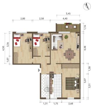 Foto - 4 Zimmer Etagenwohnung zur Miete in Hoyerswerda