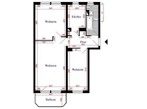 Foto - 2 Zimmer Etagenwohnung zur Miete in Thale