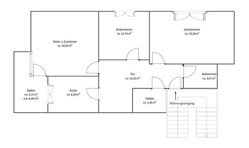 Foto - Sanierte 3-Zimmerwohnung inkl. Einbauküche u. Stellplatz