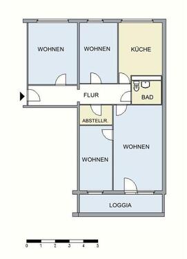Foto - Etagenwohnung in Neubrandenburg zur Miete