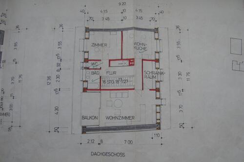 Foto - PS-Gersbach: 3 Zim., Kü., Bad, 1. OG, überdachter Balkon