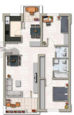 Foto - Helle 3-ZKB-Wohnung mit Loggia, Aufzug & Tiefgarage in Dillingen