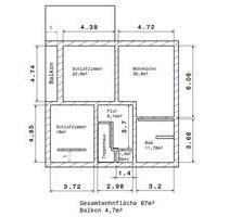 Wohnung 87m2 - 1.090,00&nbsp;EUR Kaltmiete, ca.&nbsp; 87,00&nbsp;m&sup2; in Osterhofen (PLZ: 94486)