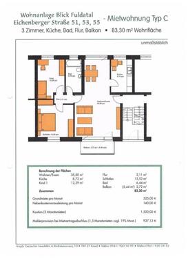 Foto - Erdgeschoßwohnung in Fuldatal zur Miete