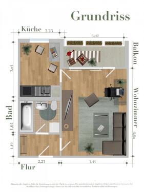 Foto - Charmante 1-Raumwohnung mit Balkon ab dem 01.01.2026 zu vermieten
