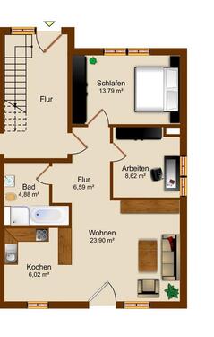 Foto - Helle 3-Z.-Wohnung mit Balkon u. Stellplatz in zententraler Lage