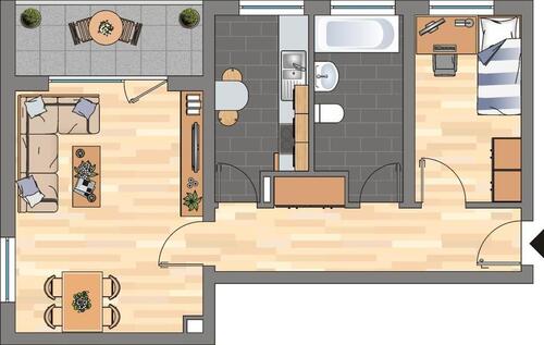 Foto - 2-Zimmer-Wohnung in Haßloch - 290,00 EUR Kaltmiete,