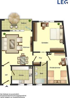 Foto - 3 Zimmer Erdgeschoßwohnung zur Miete in Bocholt
