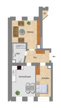 Foto - Etagenwohnung zur Miete in Leipzig
