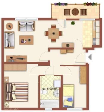 Foto - 3 Zimmer Etagenwohnung zur Miete in Bad Dürrenberg