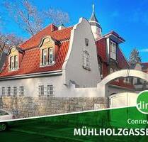 EG-Whg. im sanierten Denkmal mit Einbauküche, Terrasse, Vollbad, TG-Stellplatz, HWR, Keller u. v. m. - Leipzig Süd