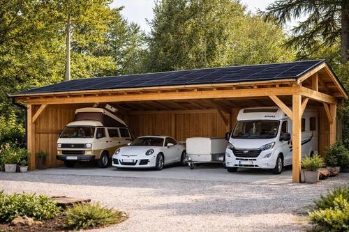 Foto - Carport Wohnmobil Stellplatz Boot Anhänger Wohnwagen Garage kfz