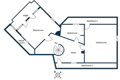 Foto - 2 Zimmer Dachgeschoßwohnung zur Miete in Balingen