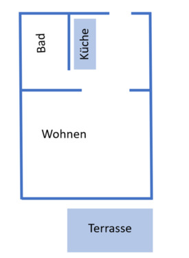 Foto - 1 Zimmer Erdgeschoßwohnung zur Miete in Karlsruhe