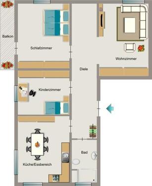 Foto - 3.5 Zimmer Etagenwohnung in Recklinghausen
