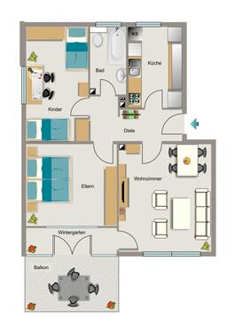 Foto - 3.5 Zimmer Etagenwohnung zur Miete in Gelsenkirchen