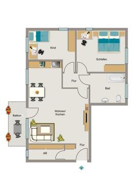 Foto - 3.5 Zimmer Erdgeschoßwohnung zur Miete in Gelsenkirchen