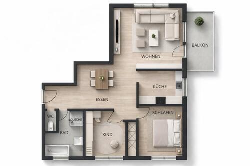 Foto - 3.5 Zimmer Etagenwohnung zum Kaufen in Bisingen