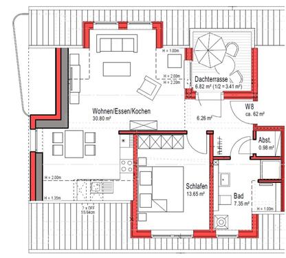 Foto - Geräumige 2 Zimmer-Wohnung mit Wintergarten im Dachgeschoss