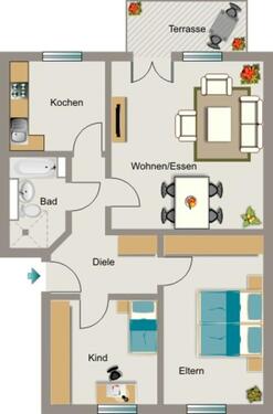 Foto - 3.5 Zimmer Etagenwohnung zur Miete in Duisburg