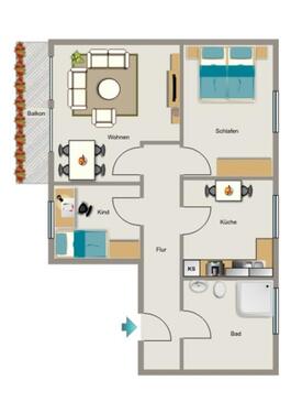 Foto - 3.5 Zimmer Erdgeschoßwohnung zur Miete in Recklinghausen