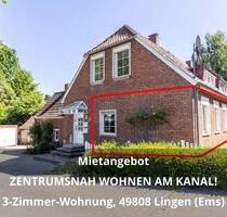 ZENTRUMSNAH WOHNEN AM KANAL! - 600,00 EUR Kaltmiete, in Lingen (Ems) (PLZ: 49808)