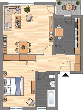 Foto - 2 Zimmer Etagenwohnung zur Miete in Kamp-Lintfort