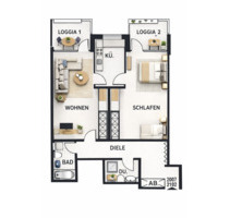 Großzügige Wohnung, 2 Balkone, 2 Stellplätze PROVISIONSFREI - Münster Gievenbeck