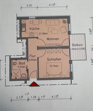 Foto - 1 Zimmer Erdgeschoßwohnung zur Miete in Emlichheim