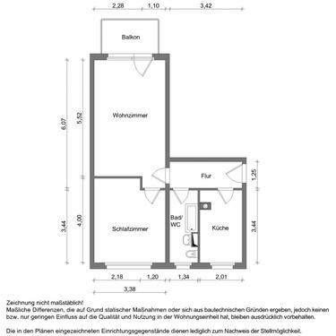 Foto - 2 Zimmer Etagenwohnung zur Miete in Zwickau