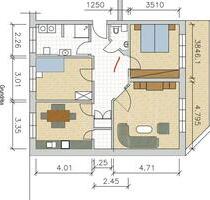 3 Zimmerwohnung Papenburg Obenende mit Balkon und Garage
