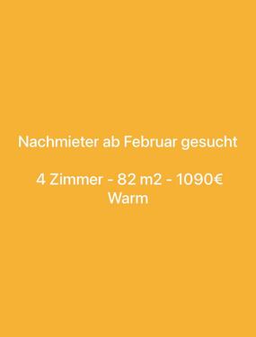 Foto - Dringend Nachmieter für 4 Zimmer 1090€ warm - ab 01.02.